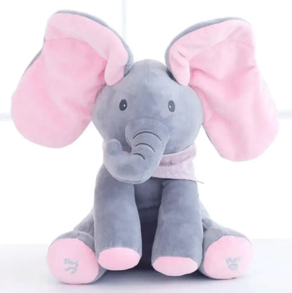 Interactive Peek-A-Boo Elephant Plush Toy